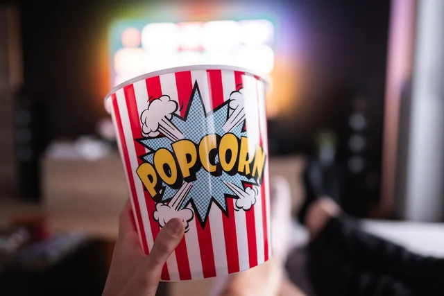 popcorn, watching, food, tv, television, snack, entertainment, movie, closeup. Seven connected TV advertising demand signals to check in your media plan